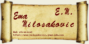 Ema Milošaković vizit kartica